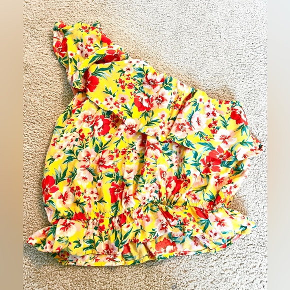 American Eagle one shoulder floral top - Picture 3 of 4